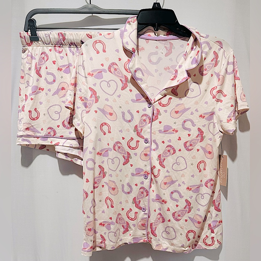 Charlee Rae Women's Cowgirl Pajama Set - Size M